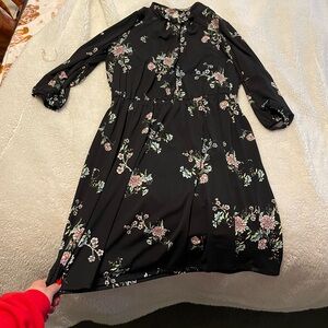 black floral dress